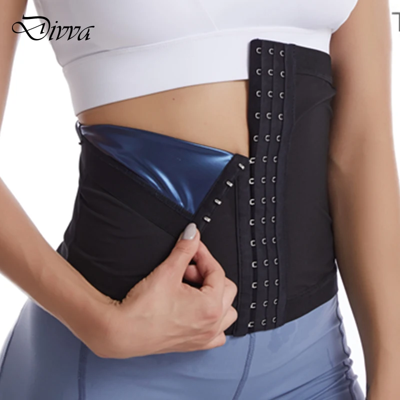 Waist Trainer Strap Premium Sauna Wrap Women Weight Loss Waist Trimmer Fitness Sweat Workout Hooks Slimming Belt Belly Cincher