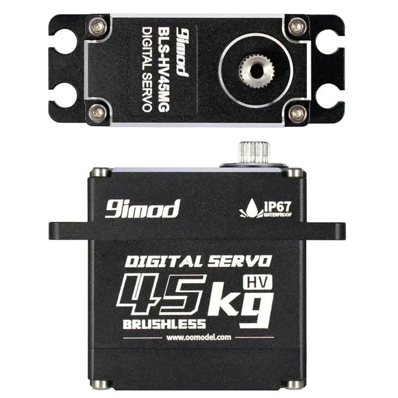 9imod Waterproof Servo BLS-HV45MG 45KG 180 degrees Metal Gear HV Brushless Digital Servo for RC Car Boat Robot DIY