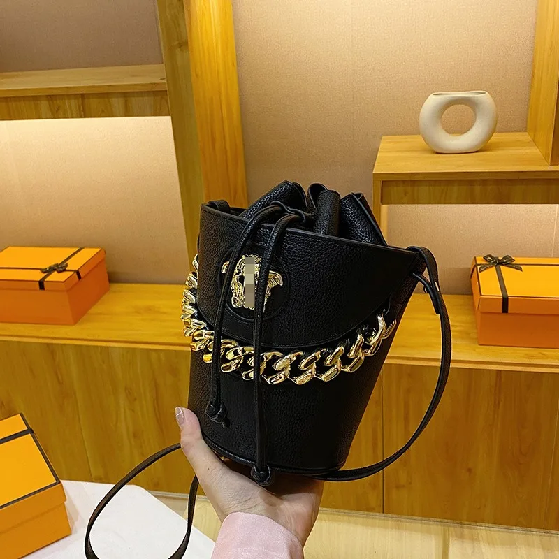 Water bucket NV bag casual and fashionable Korean version solid color hand-held chain single shoulder crossbody bag trendy