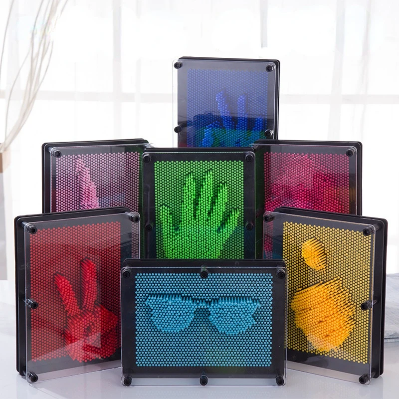 Kids Craft 3D Clone Fingerprint Needle Painting Novelty Funny Gadgets Interesting Children Toys Home Decoration Birthday Gift