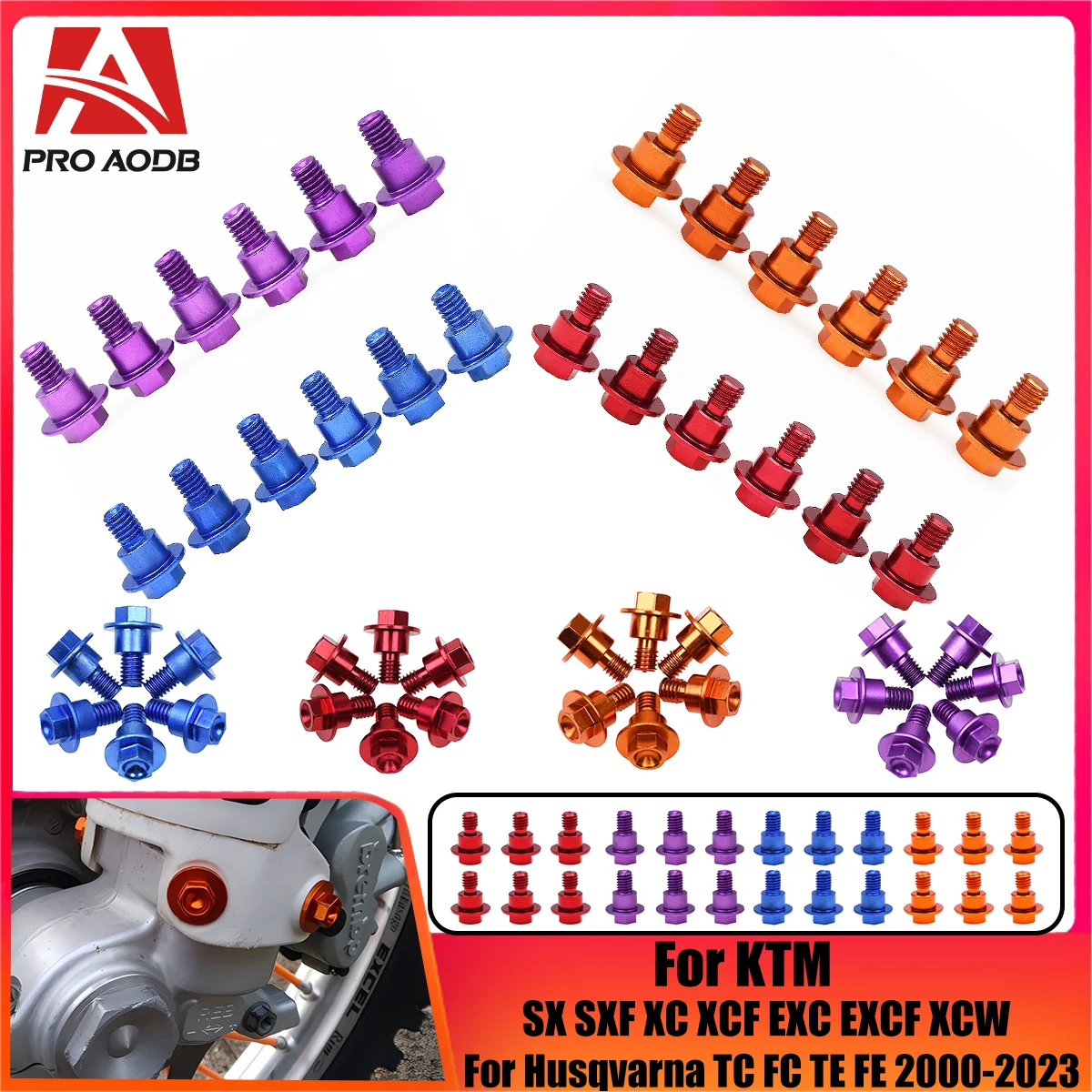 

M6*12 Front Fork Guard Bolt Screw For KTM SX SXF XC XCF EXC EXCF XCW XCFW 125 150 250 300 350 400 450 500 530 2000-2022