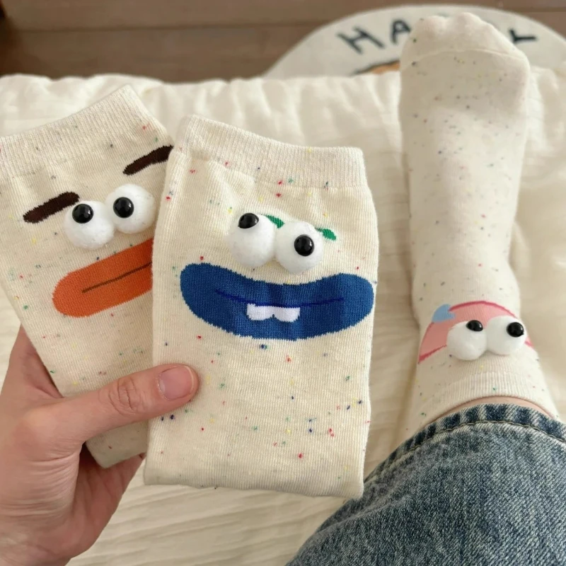 

Funny Socks Women's Cartoon Small Cute Cartoon Autumn Winter Coral Velvet Thickened Warm Socks Floor Sleeping Long Socks