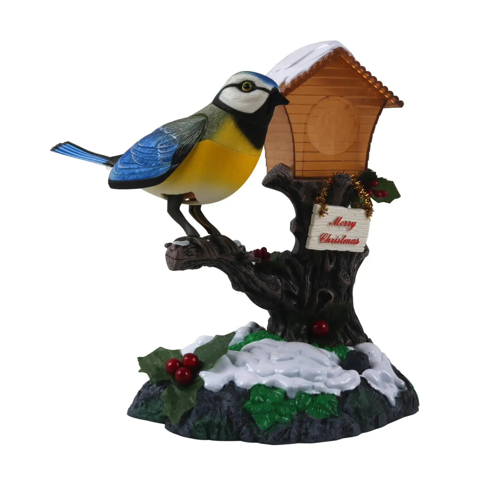 Sound Activated Chirping Bird Creative Gift Battery Operated Home Decoration