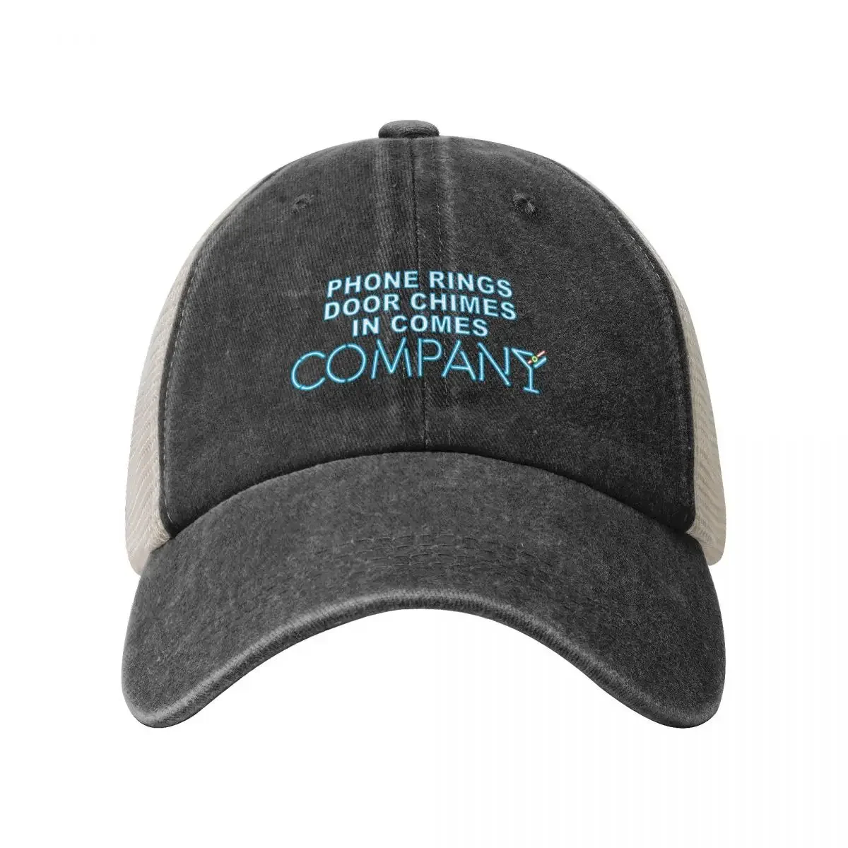 Company Broadway- Phone Rings, Door Chimes in comes Company Cowboy Mesh Baseball Cap cute Bobble Hat Anime Caps For Men Women's