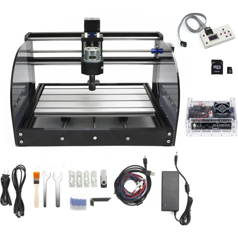 DIY Mini Wood Router Kit PCB PVC Milling Engraver Engraving Carving Machine GRBL Control with offline controller Hand Control