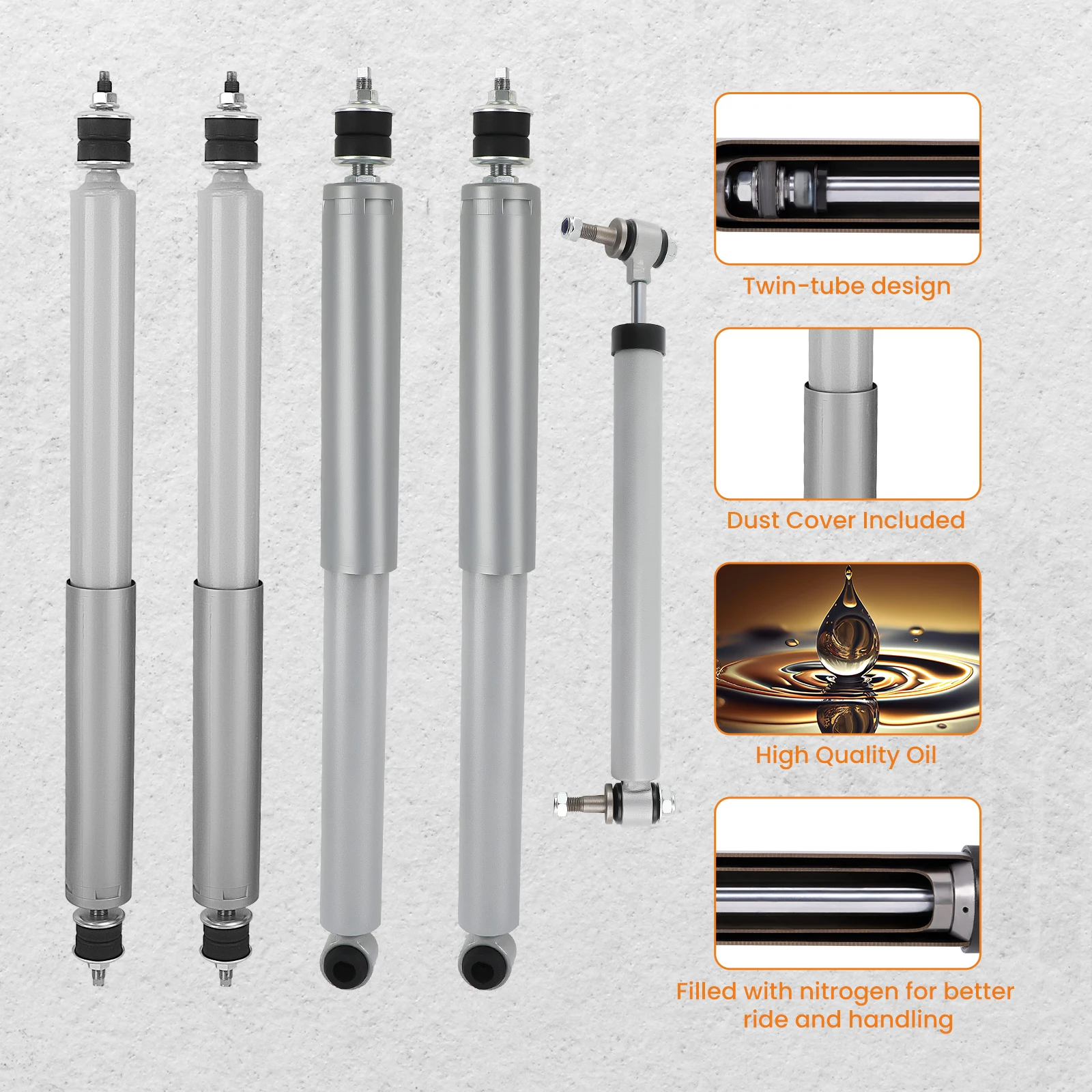 Suspension Lift Kit Shocks Springs For Toyota 105 Series Landcruiser HZJ105 Suspension Lift Kit Shocks Springs