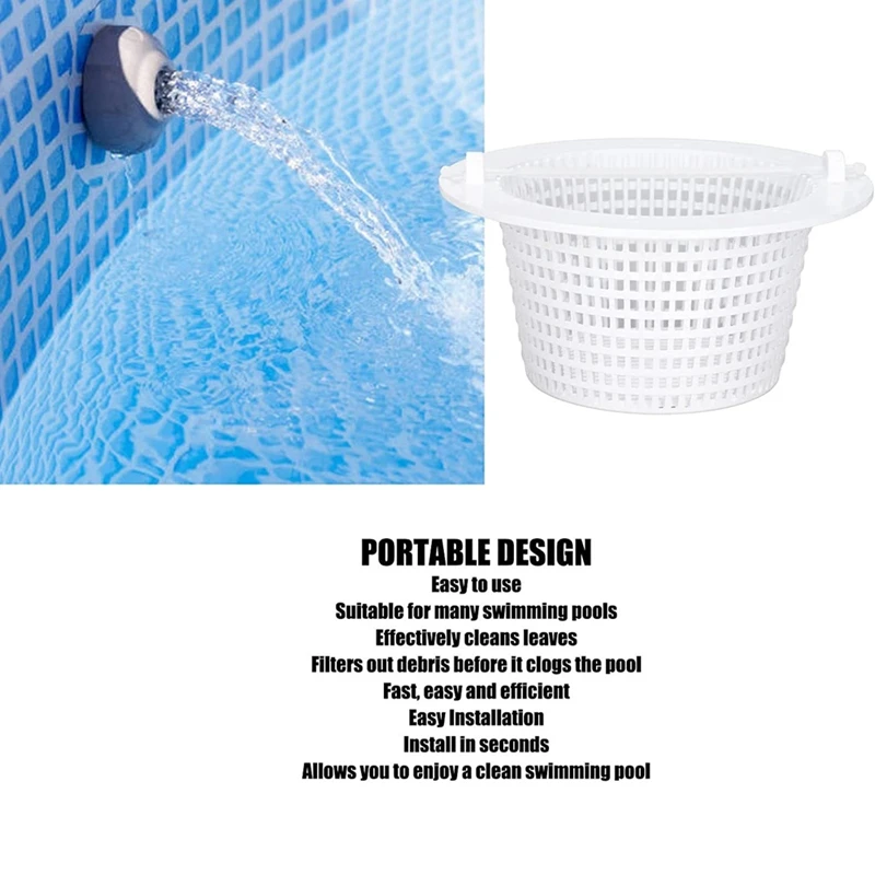 For Hayward Pentair SP1091WM SPX1091C Above Ground Pool Skimmer Basket, Pool Filter Basket Replacement 513330 ,4 Pack