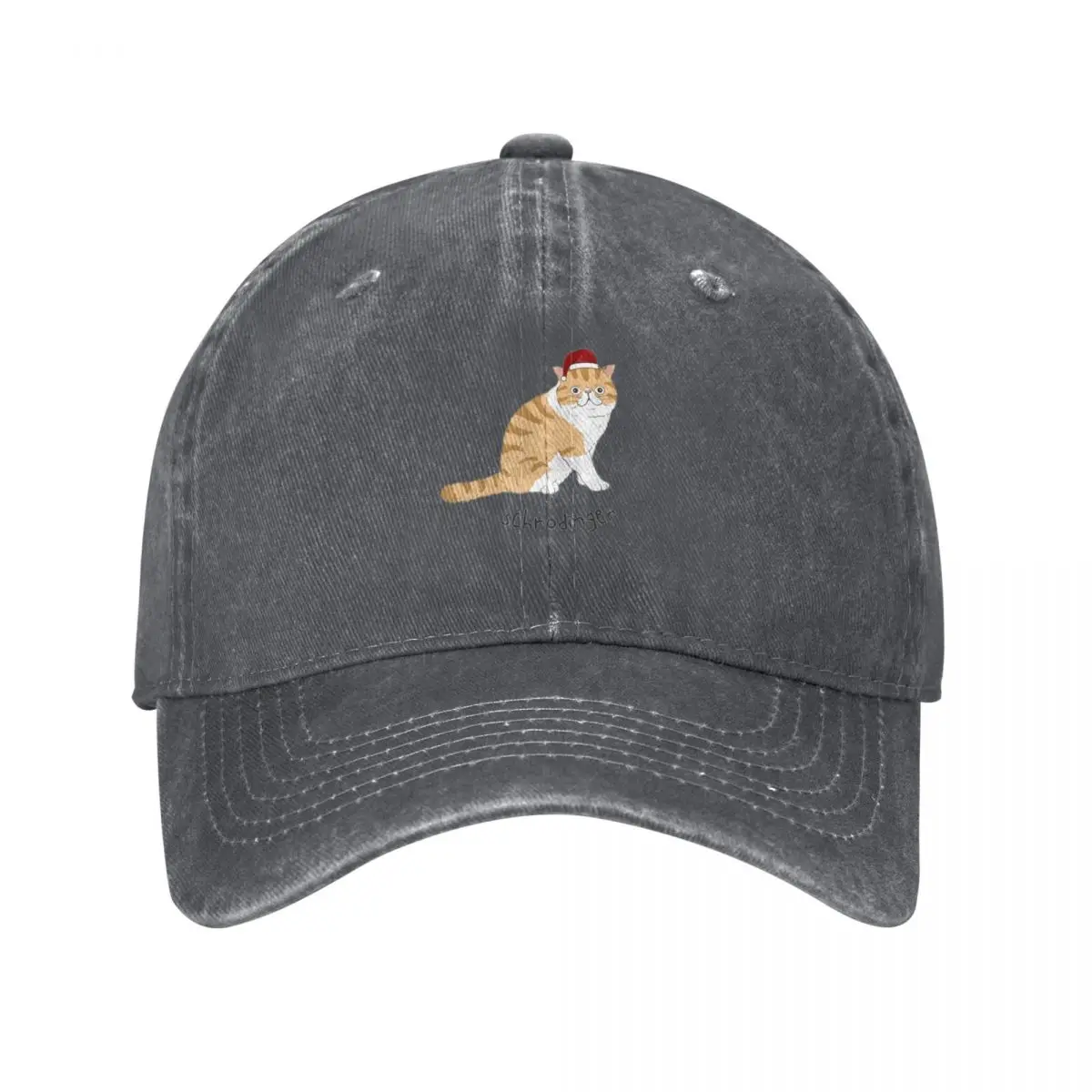 Schr?dinger Christmas Santa Cat Meowy Catmas Baseball Cap black Streetwear Golf Wear For Girls Men's