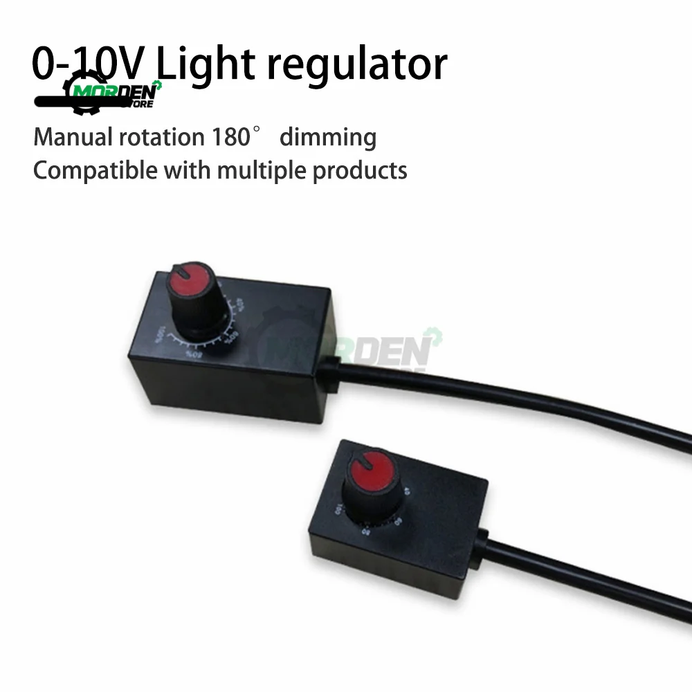 DC 0-10V 1-10V Knob Dimmer 0-100% Scale Electronic Potentiometer for LED Dimmable Grow Lights Power Driver Power Supply