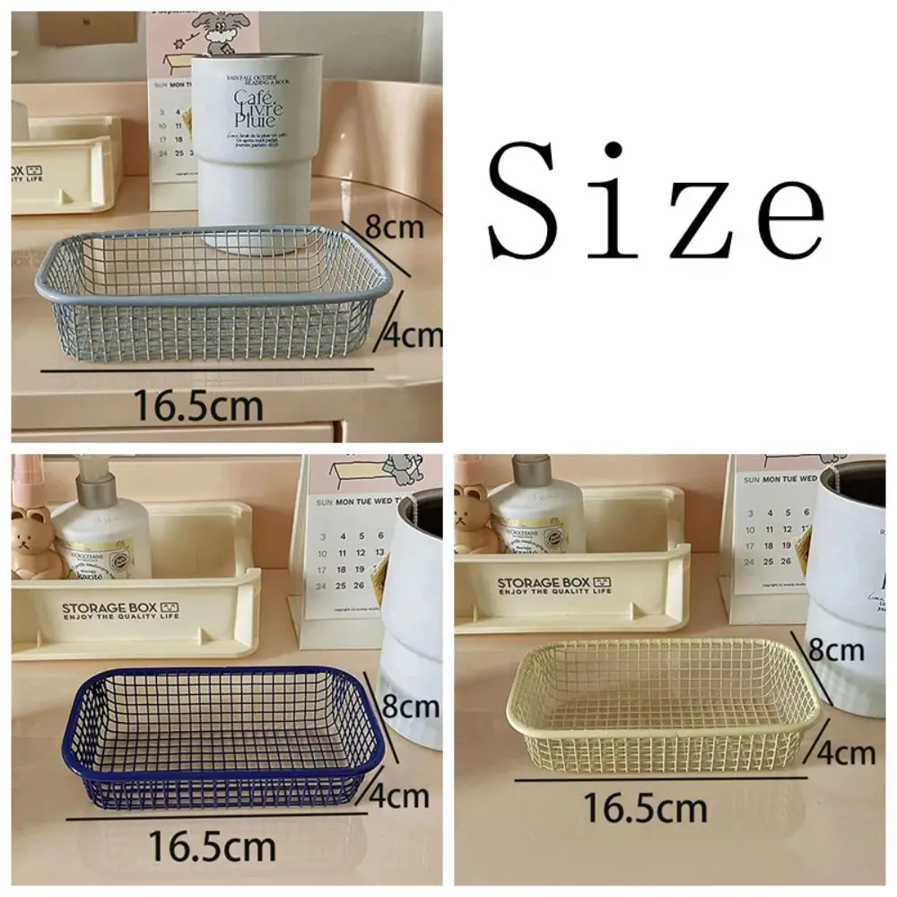 Sorting Holder Ins Storage Basket Multifunctional Colour Sundries Organizer Iron Durable Storage Box Stationerry