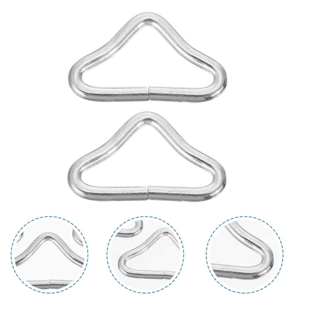 

60pcs Trampoline Parts Durable Triangle Buckles V-Shaped Rings Silver Connectors Jump Bed Accessories Child Bounce Wear