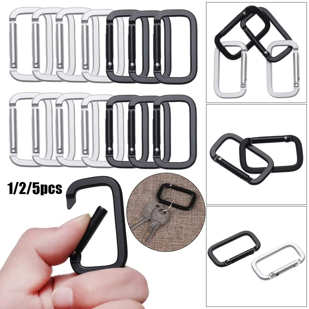 1/2/5pcs High quality Camping Hiking Accessories Spring Oval Rings Bag Belt Buckles Outdoor Carabiner Handbags Clips