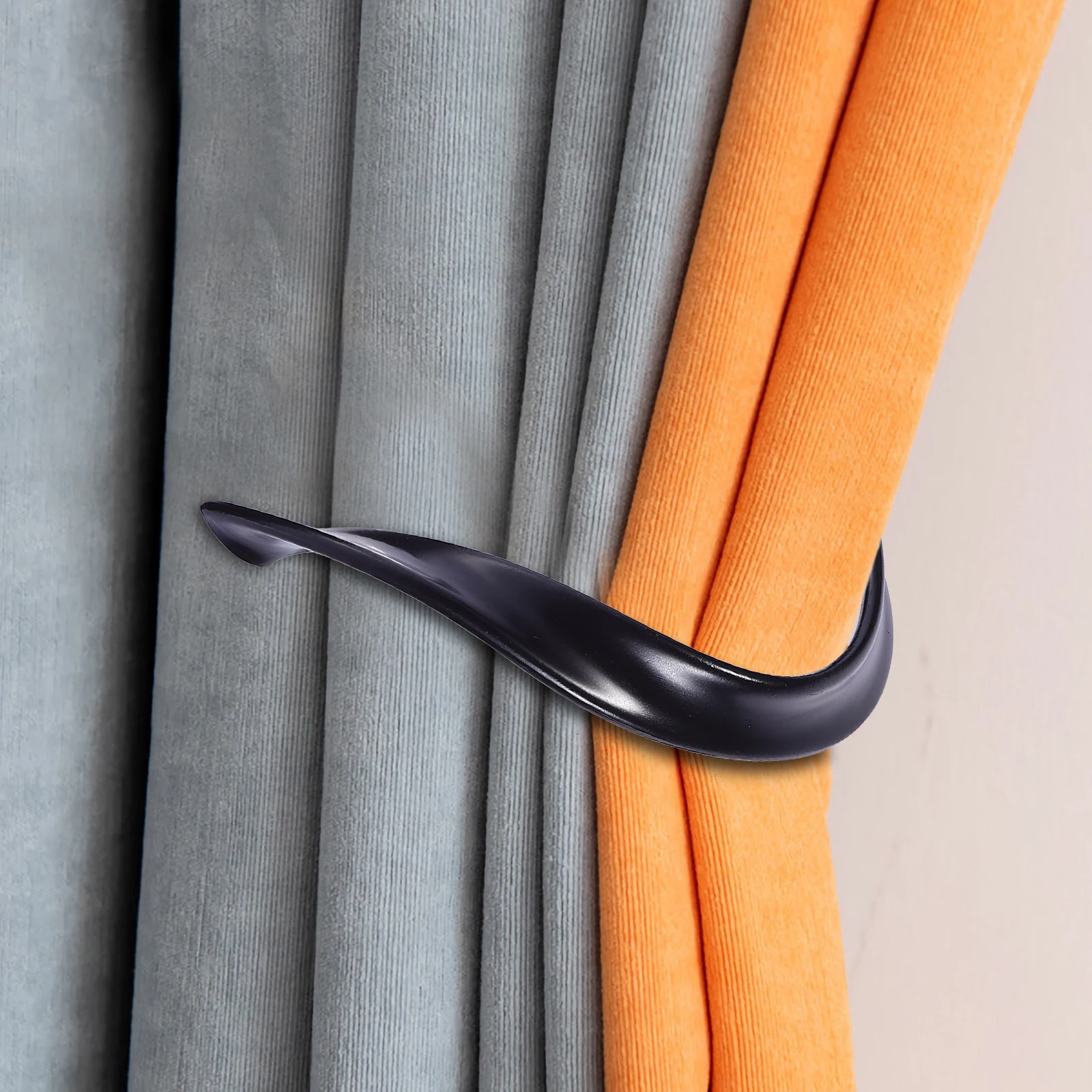 

2 pcs Sturdy Aluminum Alloy U-Shaped Curtain Hooks For Bedroom Living Room Drapes Holders Household Decor Accessories