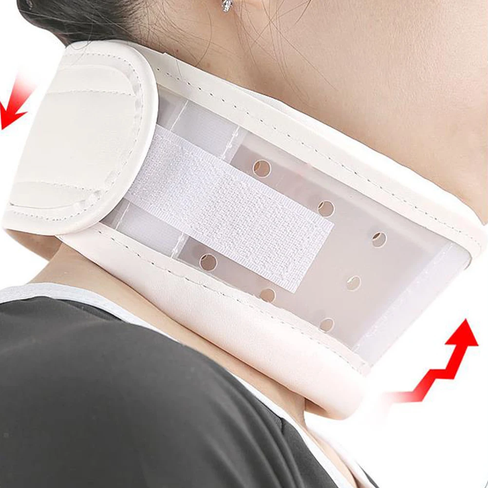 

Neck Brace Cervical Adjustable Stretcher White Breathable for Posture Man