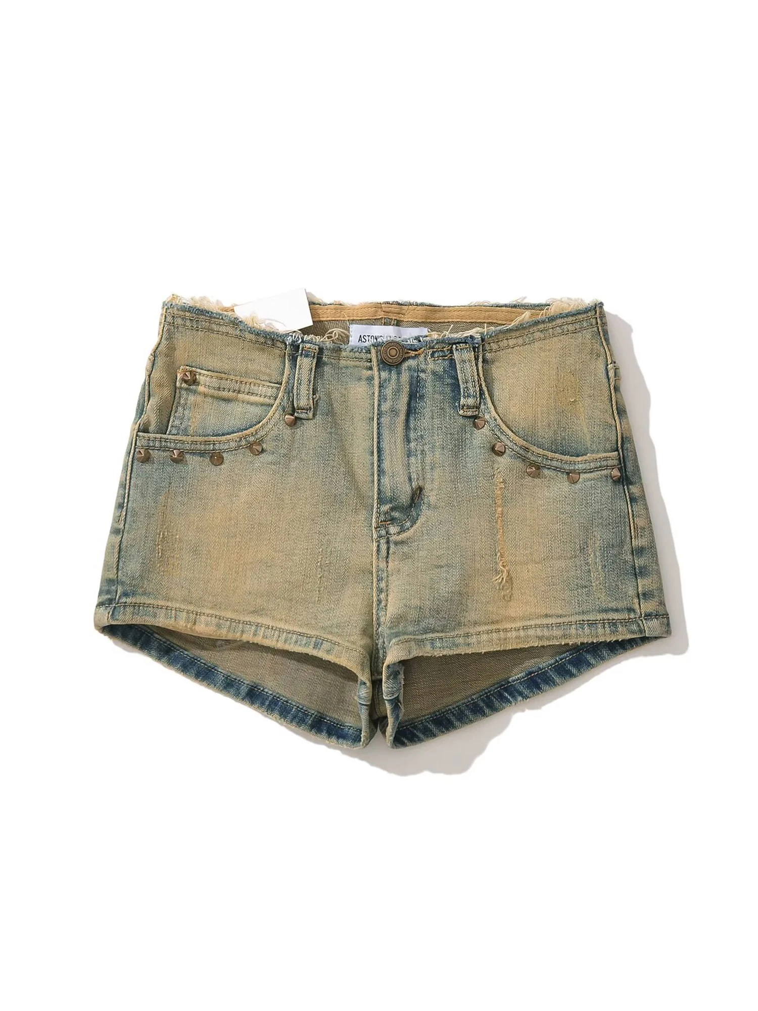 

Женские синие джинсовые шорты Y2k Gyaru, винтажные ковбойские шорты в стиле Харадзюку, короткие брюки с низкой талией, одежда 2000-х годов, лето 2026