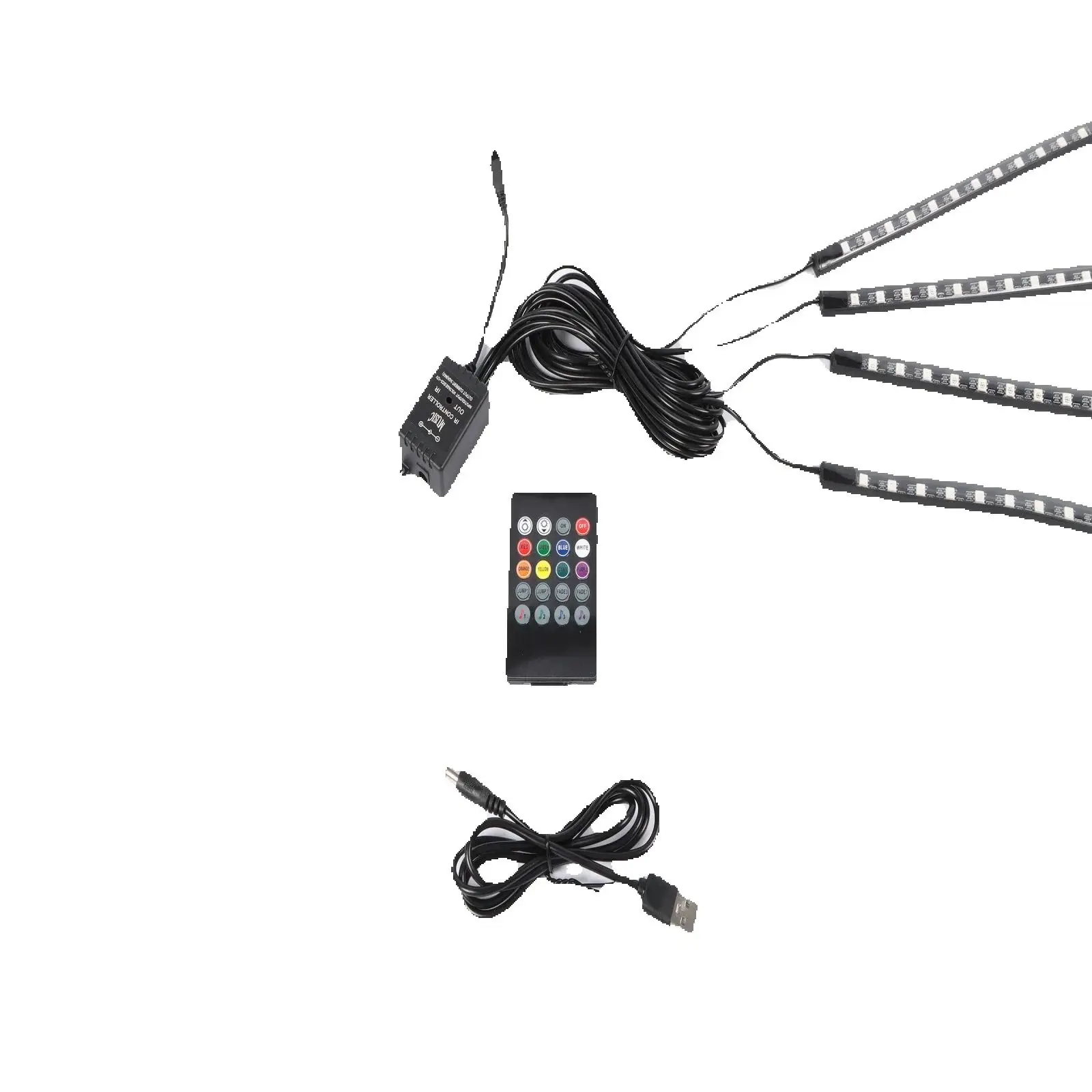 

Комплект светодиодных лент RGB 48SMD 5050 12 В для автомобиля, мотоцикла, квадроцикла, декоративных