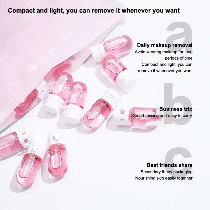 7/10/30pcs Portable Single Makeup Remover Oil Cleansing Oil Camellia Secondary Facial Cleanser Deep Gentle Cleansing Travel