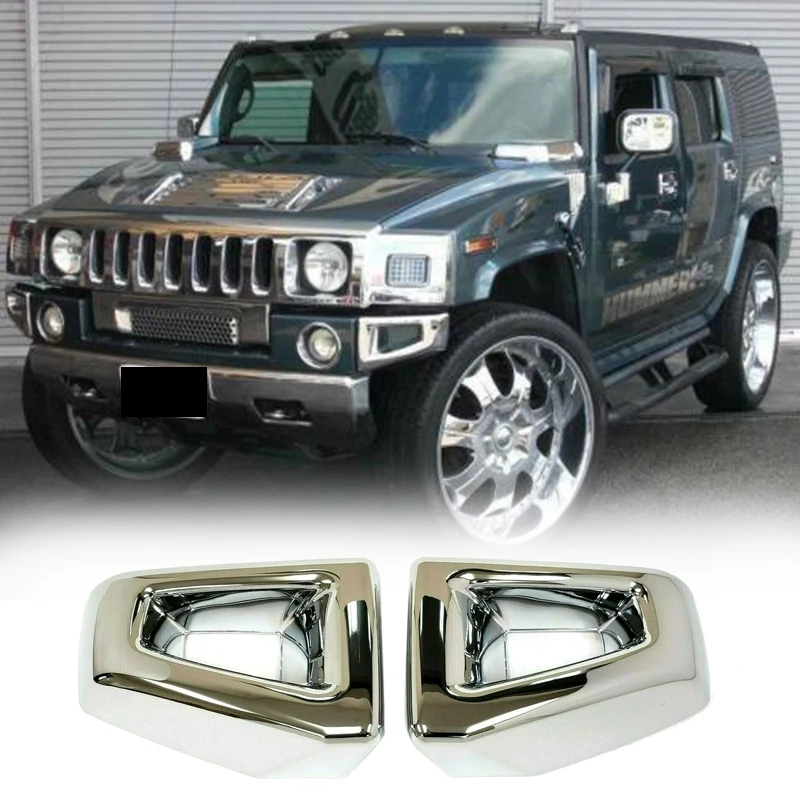 

Передний бампер автомобиля, задняя крышка для 2003-2009 HUMMER H2 SUV SUT, левый и правый комплект, хром