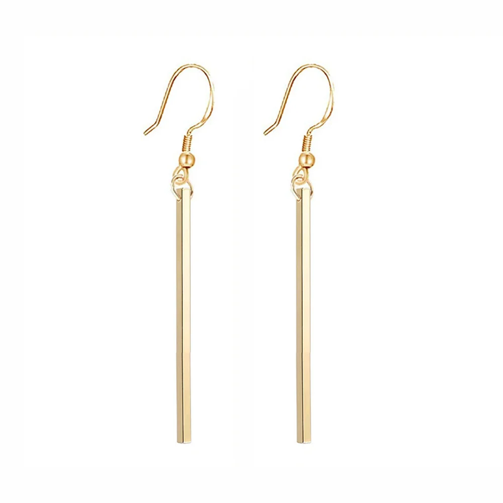 1 Paar Geometrie Tropfen Ohrring einfache Goldfarbe Edelstahl minimalist ische Ohrringe für Frauen koreanische Mode Party Schmuck Geschenk