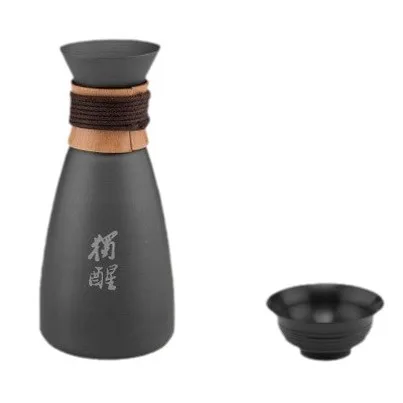 

Solitary Wake Outdoor Set Portable Wine Warmer Camping Mountaineering Retro Wine Bottle Small Glass