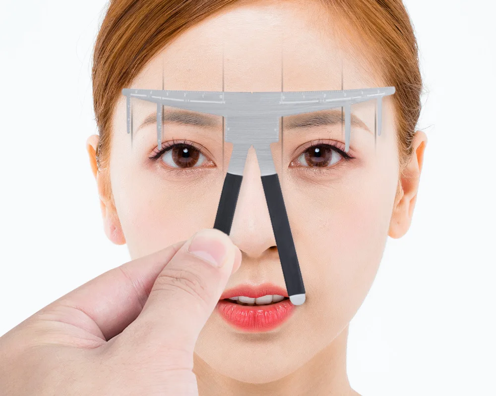 Tattooed Eyebrow Ruler New Three-point Positioning Balance Ruler Scale Face and Eyebrow Section Scale Eyebrow Positioning Ruler