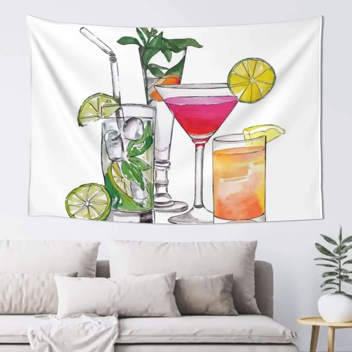 Alcohol Drinks Tapestry Outdoor Decoration Wall Hanging Room Design House Decor Tapestry