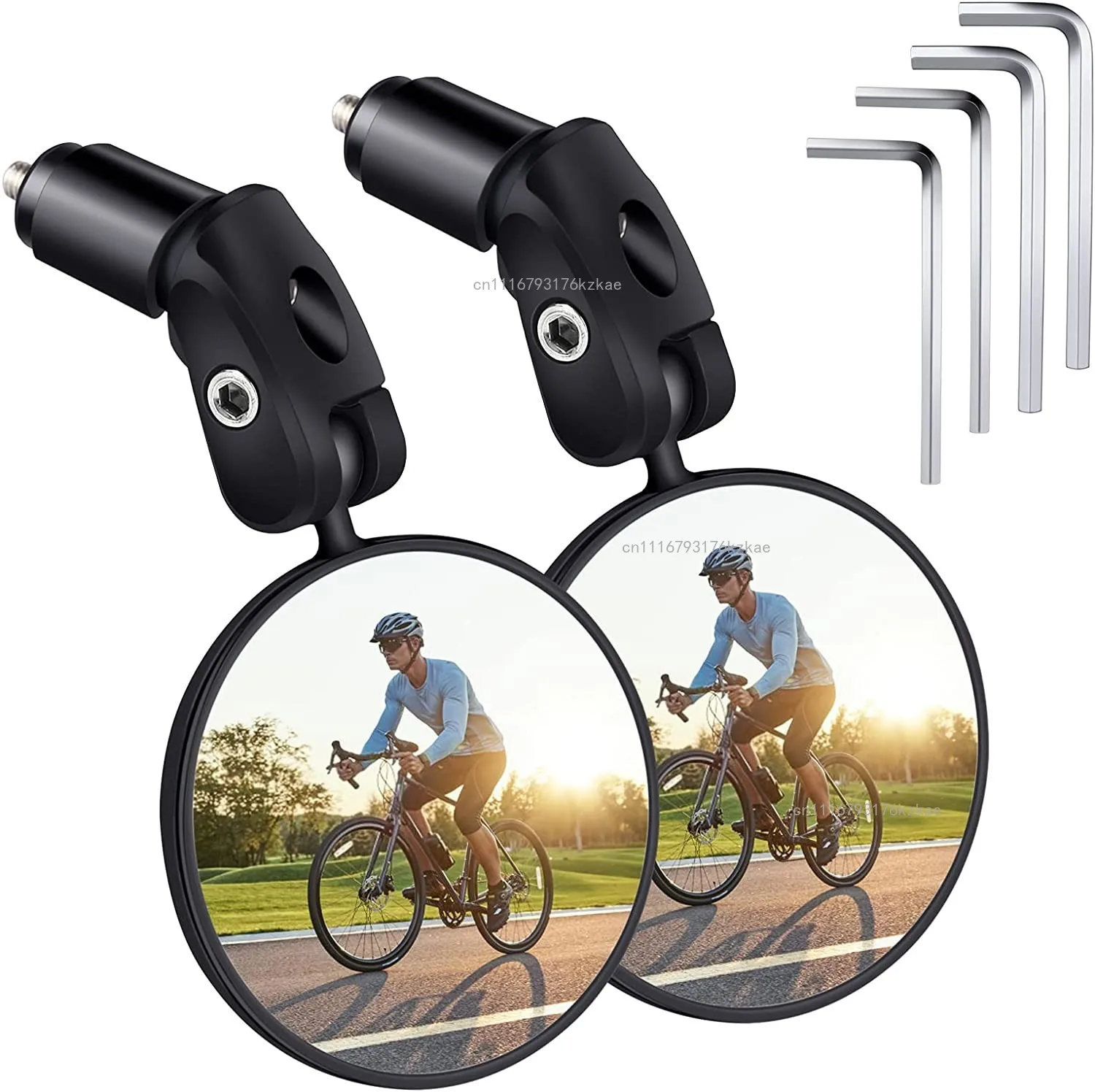 Bicycle Rearview Mirror Foldable Convex Bike Mirror for Mountain Road Bike Handlebar Safety Reflector
