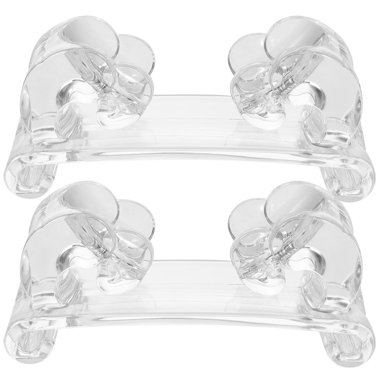 

2 Pcs Display Stand Eight-Music Piano Thumb Transparent Acrylic Finger Elegant Kalimba Rack