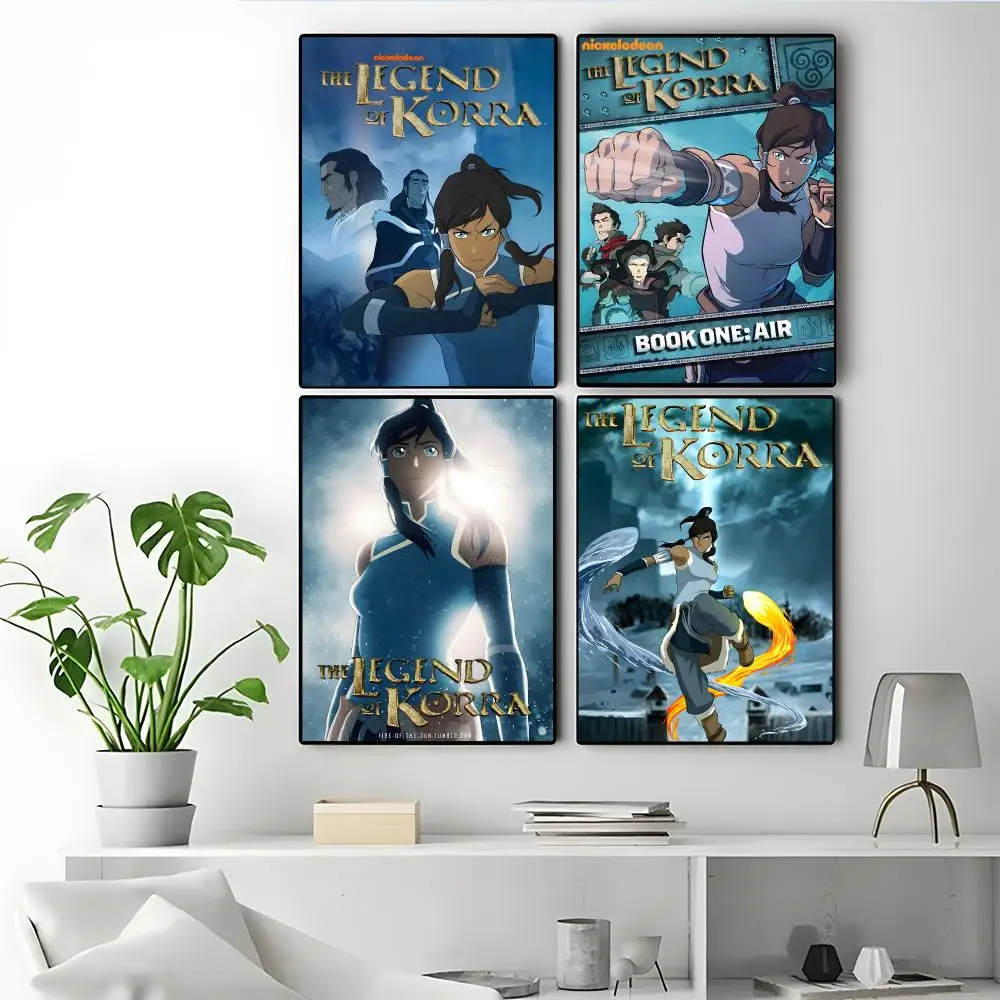 Anime Avatar The Legend Korra Poster Poster Self-adhesive Art Waterproof Paper Sticker Coffee House Bar Room Wall Decor
