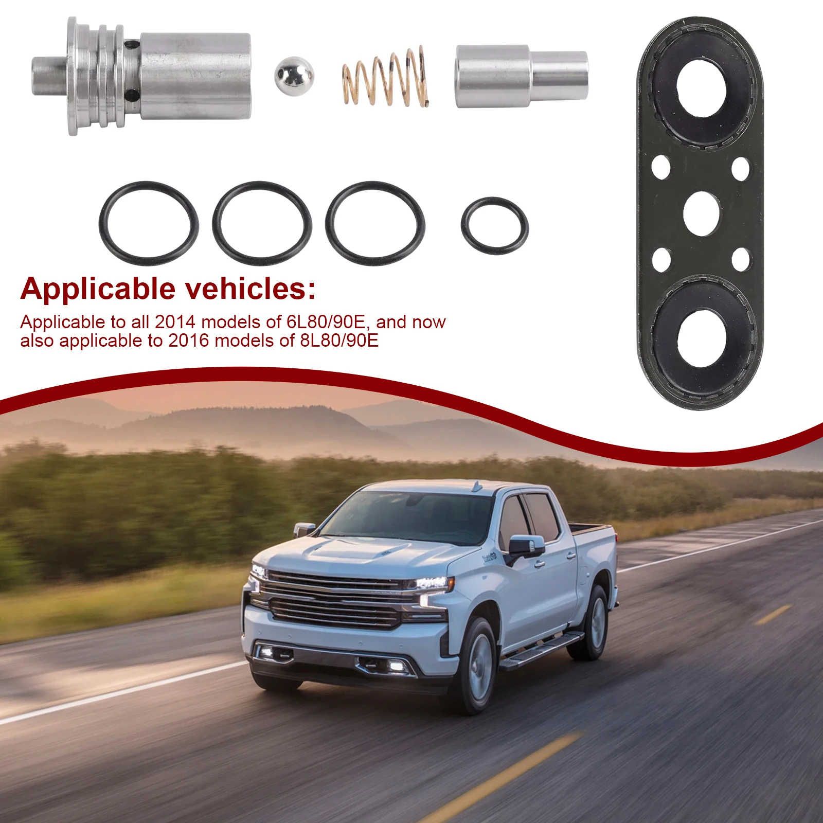 مجموعة ترقية نظام تبريد ناقل الحركة تحل محل مجموعة ترقية صمام تجاوز المبرد STL010 مع حشية تجاوز لـ 6L80 8L80