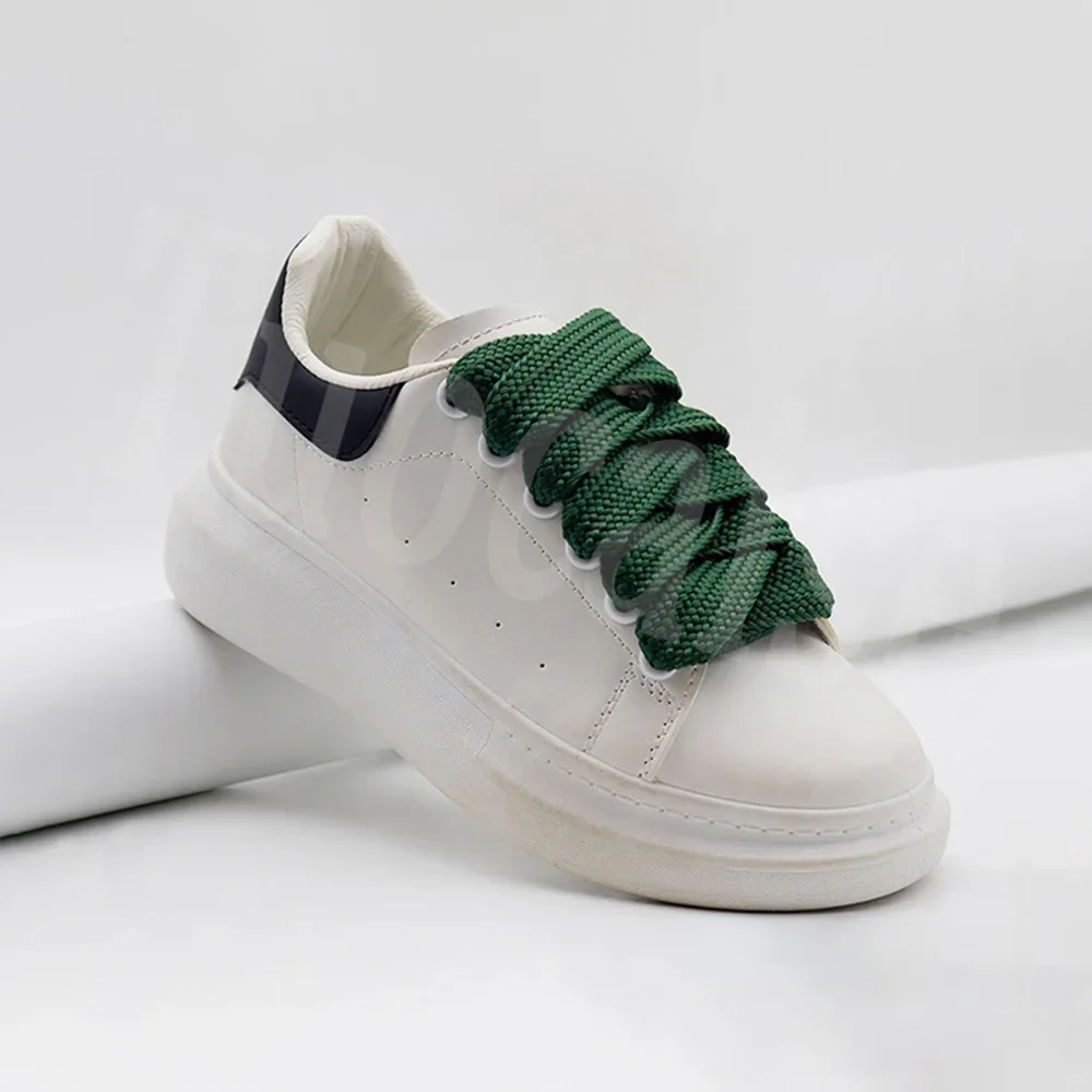 1 Pair High Quality Soft Laces 20mm Wide Thickened Flat Hollow Colored Board Shoes Canvas Shoes For Sneakers Sports Shoe Laces image 3