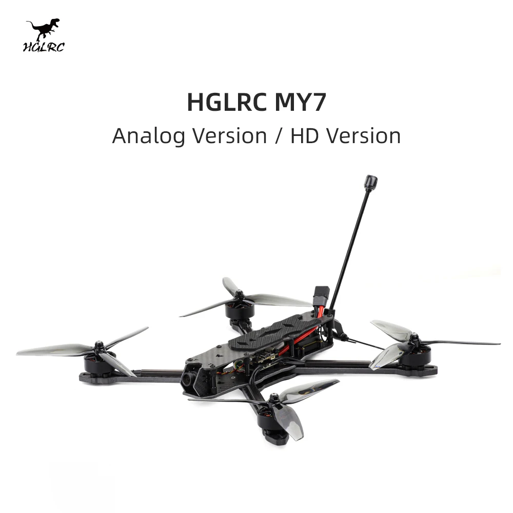 HGLRC MY7 7‑Inch FPV Drone ELRS 2.4GHz & 915MHz Dual‑Band 1.6W Analog / HD Version Long Range Freestyle Quadcopte