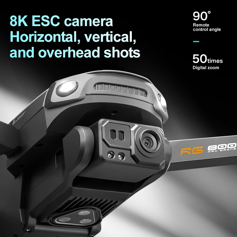 طائرة بدون طيار RG800 MAX 4K WiFi GPS احترافية عالية الدقة للتصوير الجوي كوادكوبتر مع كاميرات لتجنب العوائق لعبة الطائرات بدون طيار FPV