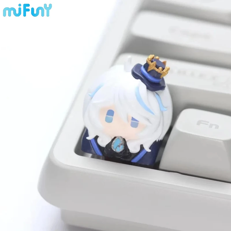 

Genshin Impact Anime Keycaps Water God Furina Keyboard Key Cute Cartoon Cherry Profile Gaming Mechanical Keyboard Accessories