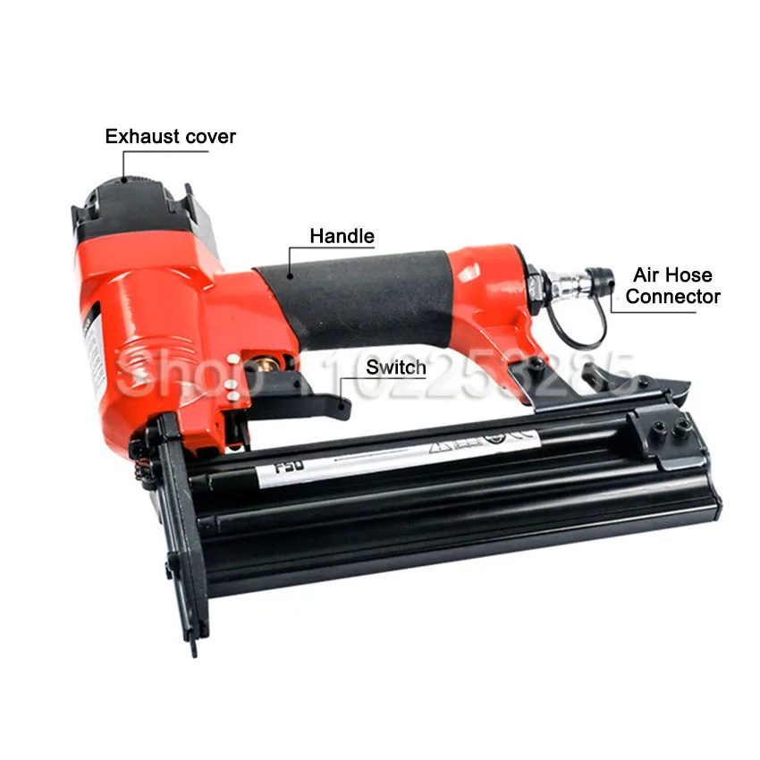 

Пневматический пистолет для прямых гвоздей F50, пневматический гвоздезабивной пистолет, мебельный степлер, степлер, пневматический пистолет для гвоздей для деревообработки