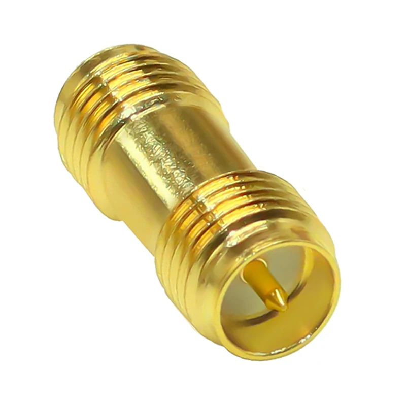 1PC SMA Female Adapter RP-SMA Female to RPSMA Female RF Coaxial Connector Gold Straight Converter