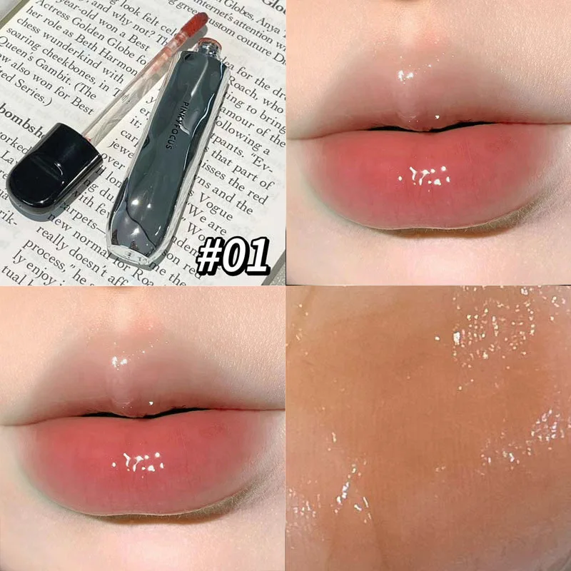 Mirror Lip Glaze ไม่มีสี Loss Non-stick ลิปสติก Moisturizing เซ็กซี่สีแดง Lip Tint ลิปสติกแต่งหน้า Long Lasting Lip Gloss