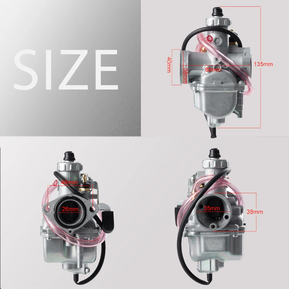 Motorcycle Carburetor VM22 26mm PZ26 For Mikuni Tuning Mopeds Scooter 125 2T 4T 125cc Gasoline Motocross Accessories Pit Bike