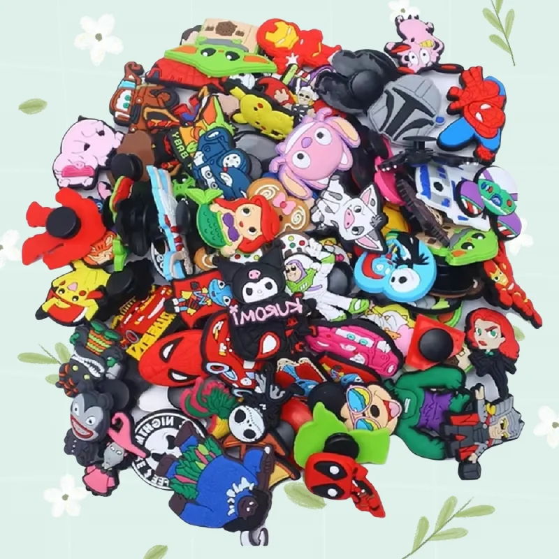 

Random Mixed Sanrio Pokemon Cartoon Shoe Charms Clogs DIY Shoe Accessories Decoration Buckle Wholesale Cartoon Shoe Accesso