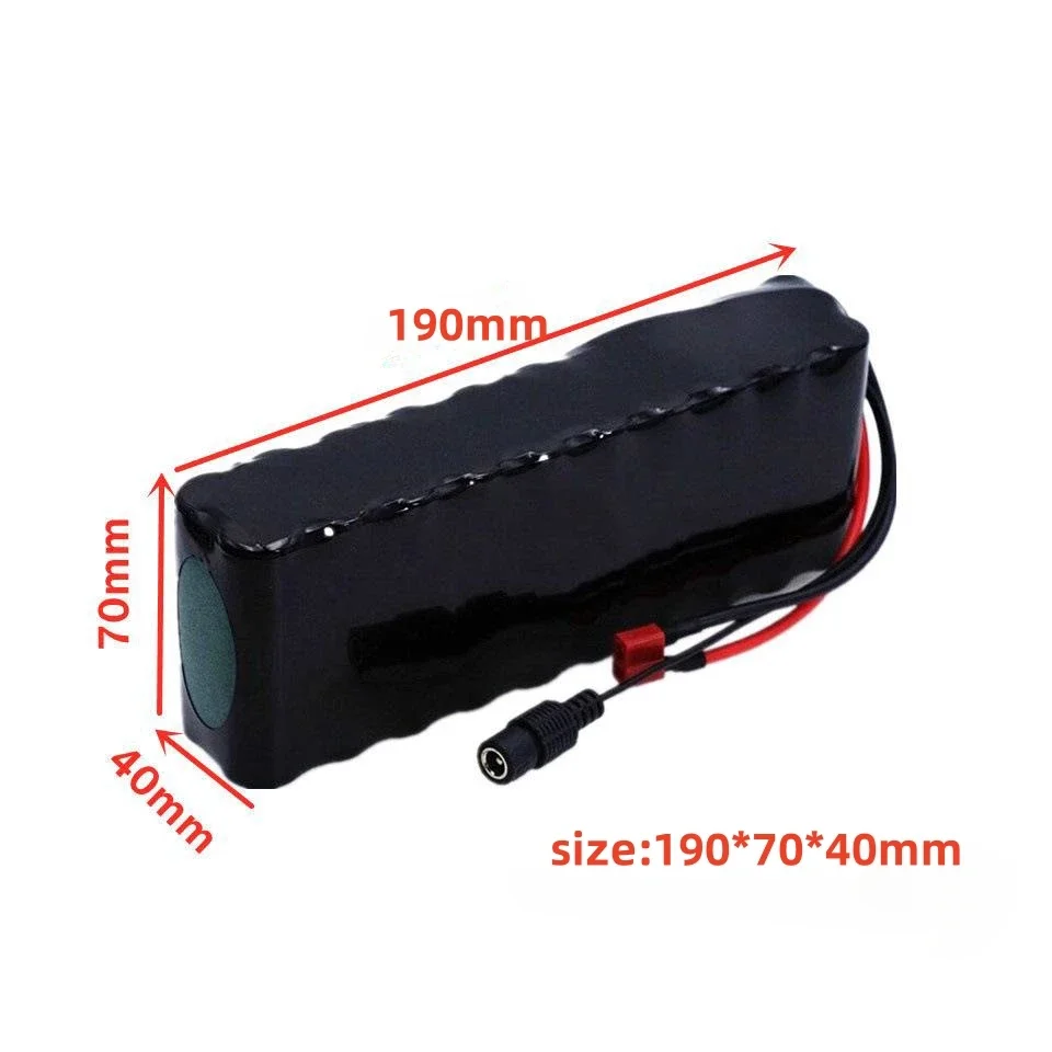 Aleaivy 36V 10S2P 10Ah 18650 lithium battery pack, suitable for 250W 350W 500W42V skateboard electric scooter battery+BMS
