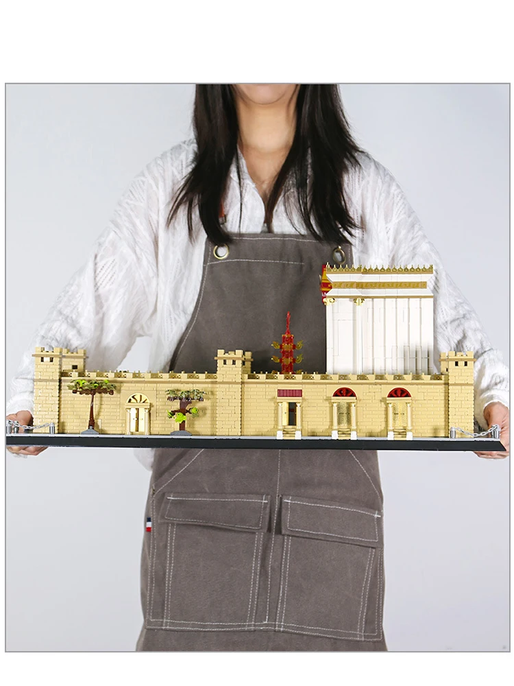 창의적인 이스라엘 예루살렘 유명 건축물 유대교 비트 하미카드 모델 블록 조립 장난감 컬렉션