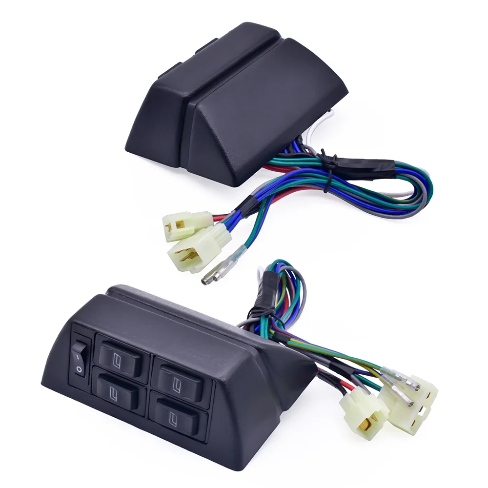 12V Power Window Kit With Switches 4 Door Window Close and Electric Glass Lifter Fits Any Car and Van