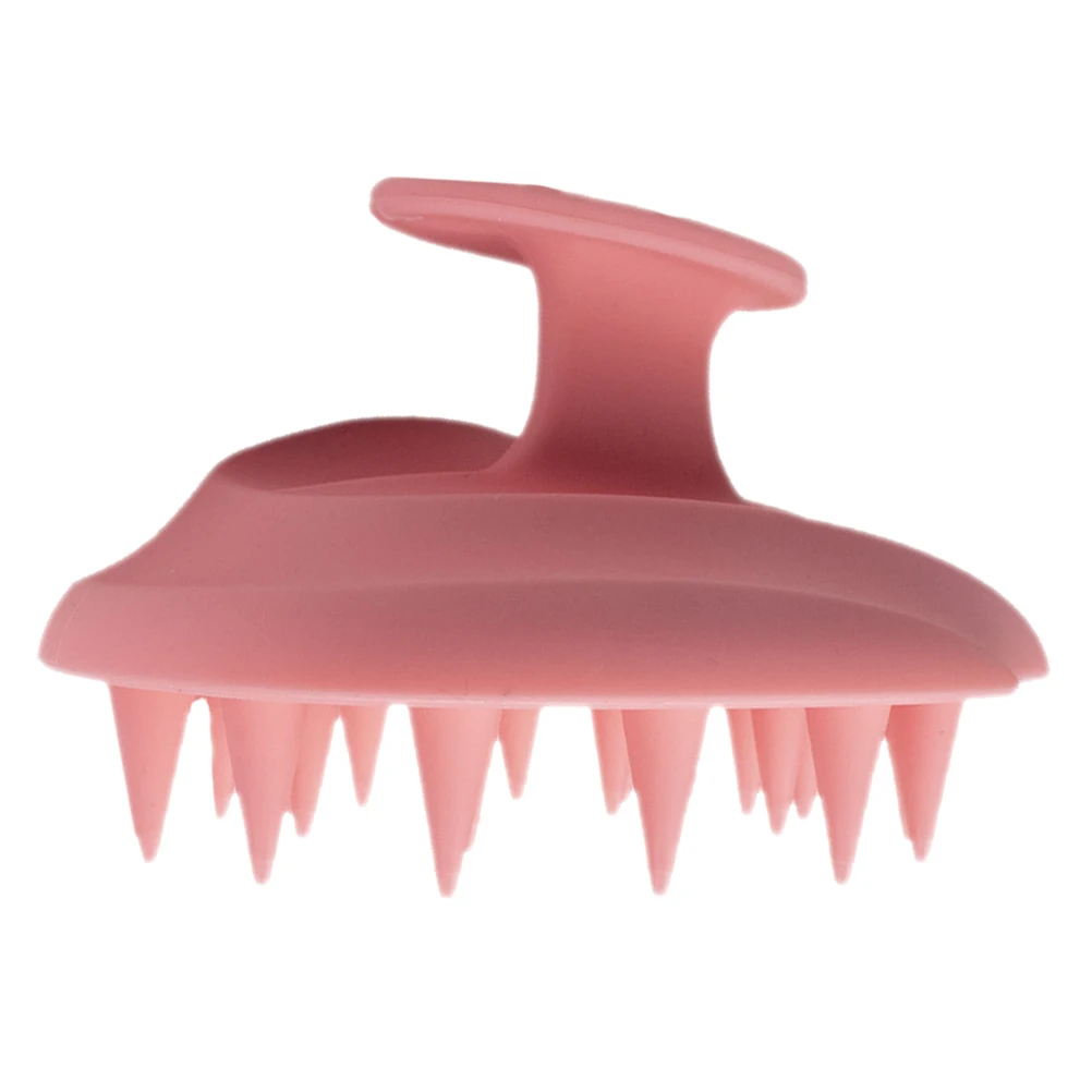 

Silicone Shampoo Brush for Scalp Massage Pink Small Hair Scrubber Anti D ruff Oily Cleanser Shower Use Hair Massager