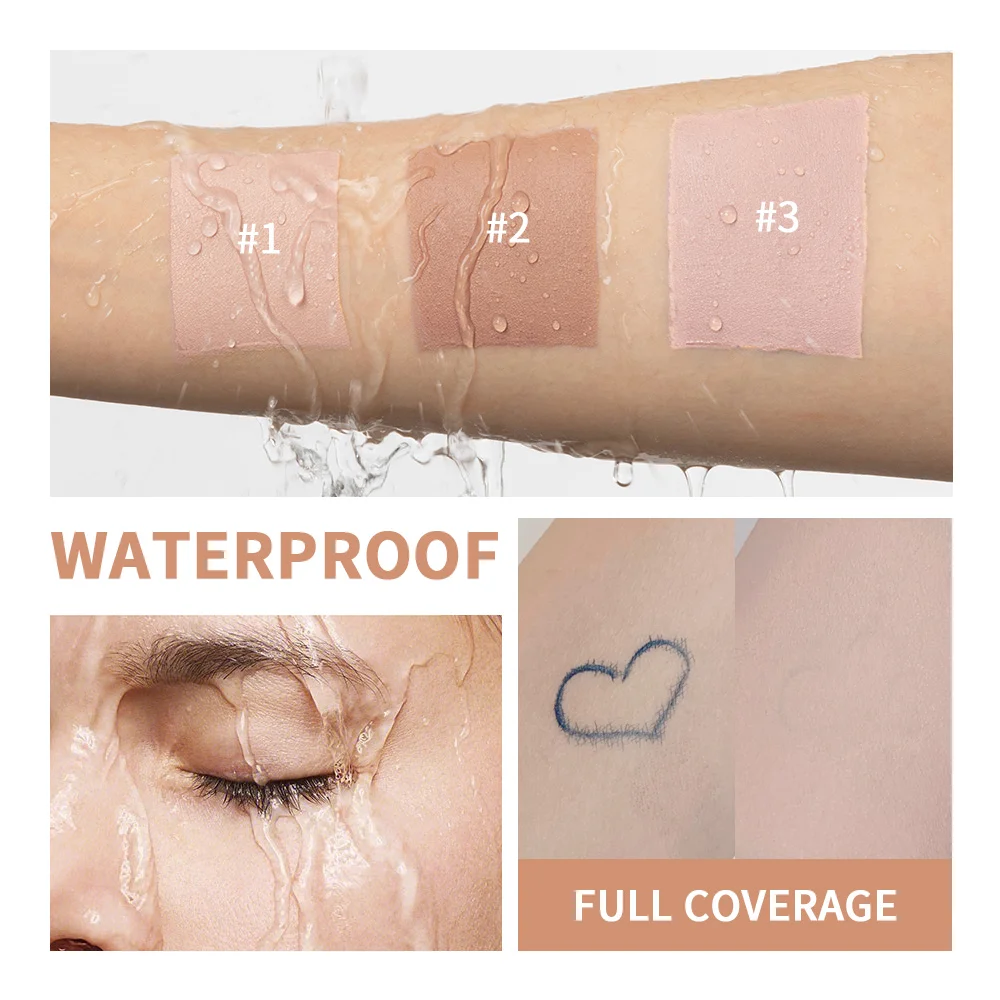 Volledige dekking Undereye Kleurcorrectie Concealer Mat Waterdicht Voedend Snel bedekt donkere kringen Fleuren de huidskleur
