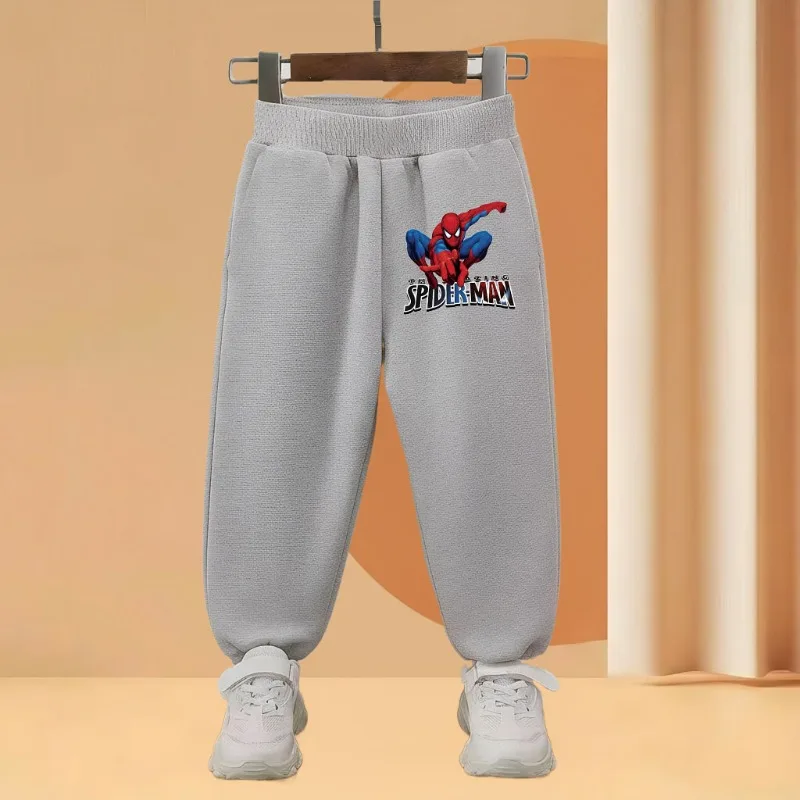 ربيع الخريف الأطفال السراويل الفتيان عالية الخصر السراويل الرياضية أعجوبة أنيمي سبايدرمان المطبوعة الاطفال مرونة الخصر عداء ببطء #5