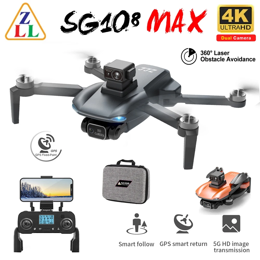 

SG108 Max Drone 4K Professional Camera With obstacle avoidance Brushless Motor 5G GPS Foldable Rc Quadcopter Helicopter Toys