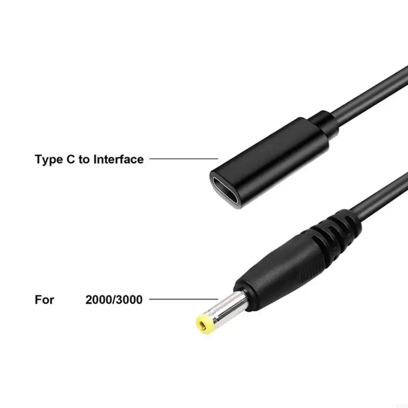 E8BA Typ-C-Stromkabel 6 Zoll USB C Ladungskabel Game Konsole Hochgeschwindige Schwarzladekabelkabel für