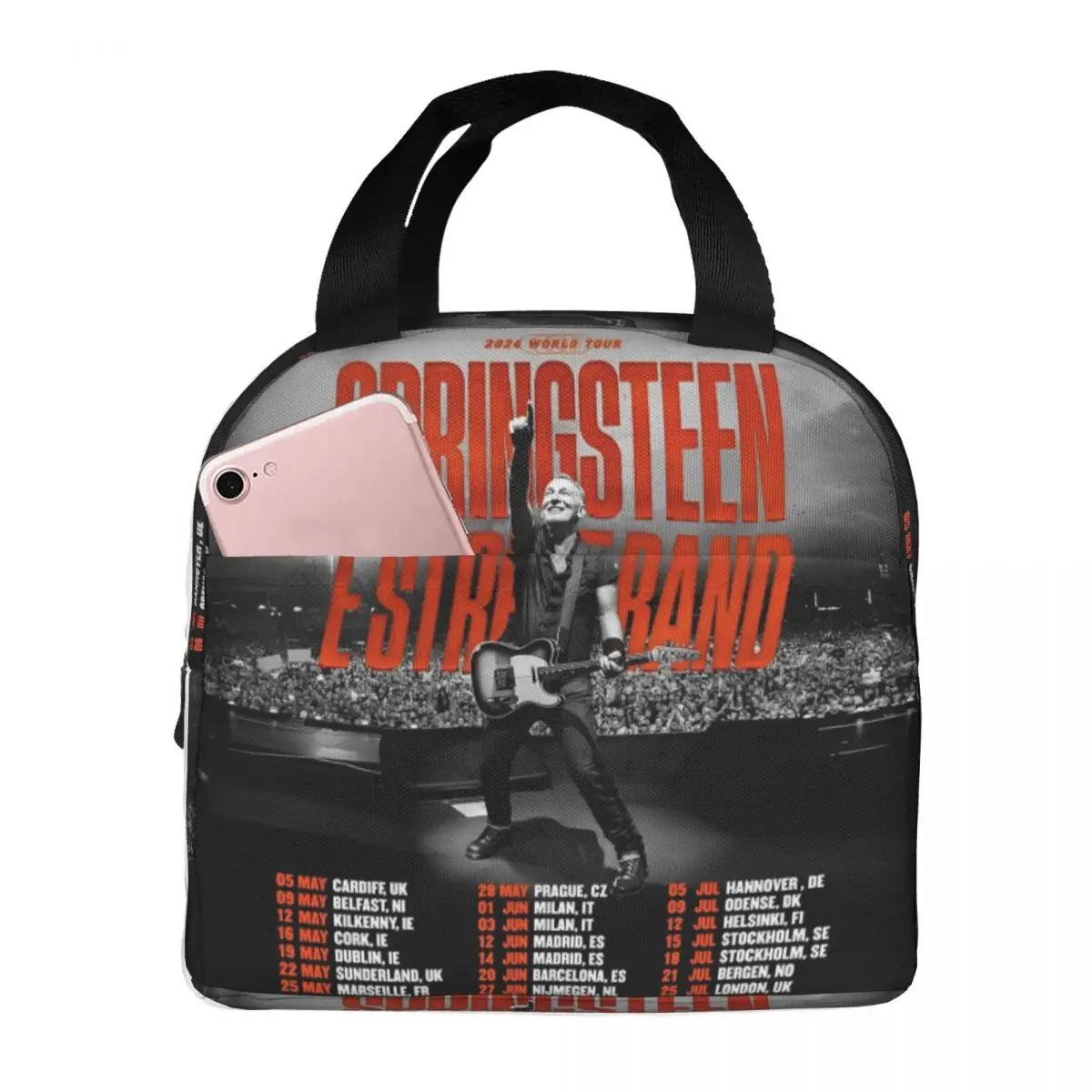 

2024 Tour Bruce The E Street Band Springsteen Thunder Road Lunch Bag Lunch Container Thermal Bag Lunch Box Tote Handbags