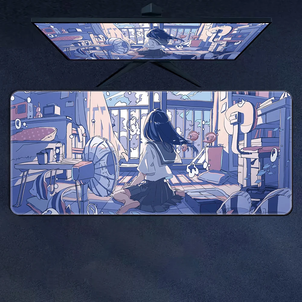 

Diy Rubber Table Mat with Anime Girl Pattern, Mouse Pad and Keyboard Pad, Non-Slip Design, Enhances Gaming Experience Suitable