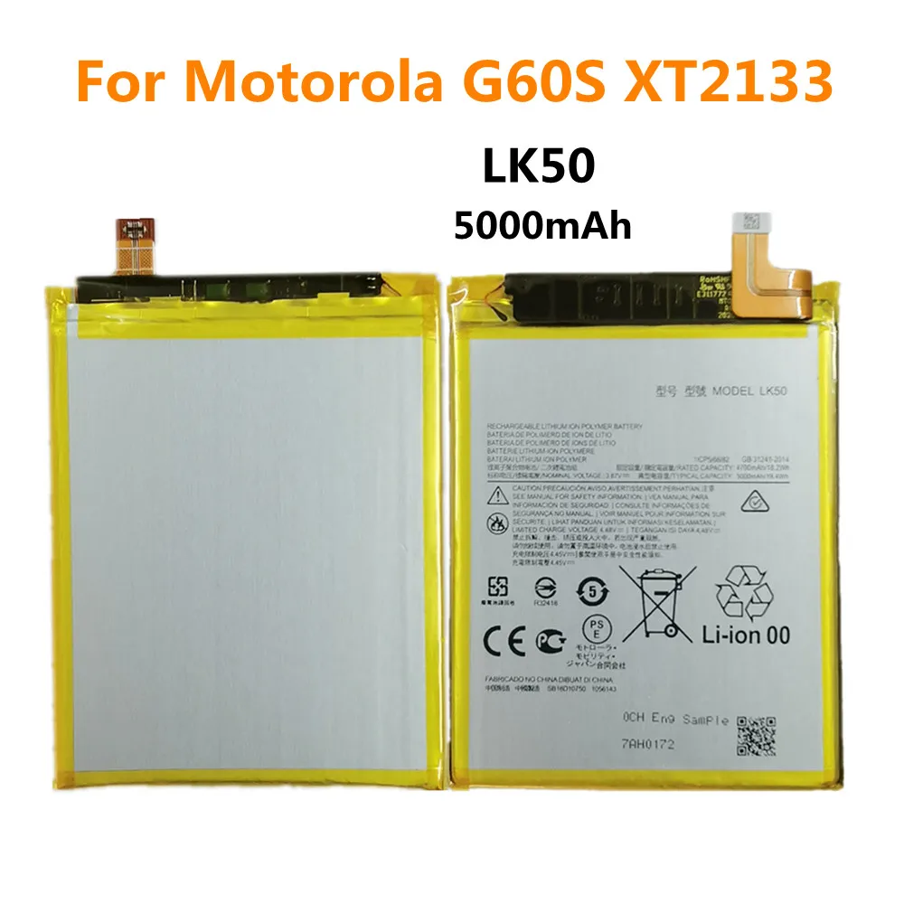 

New LK50 Battery For Motorola Moto G60S XT2133 5000mAh Phone Replacement Batteries Bateria In Stock Fast Shipping